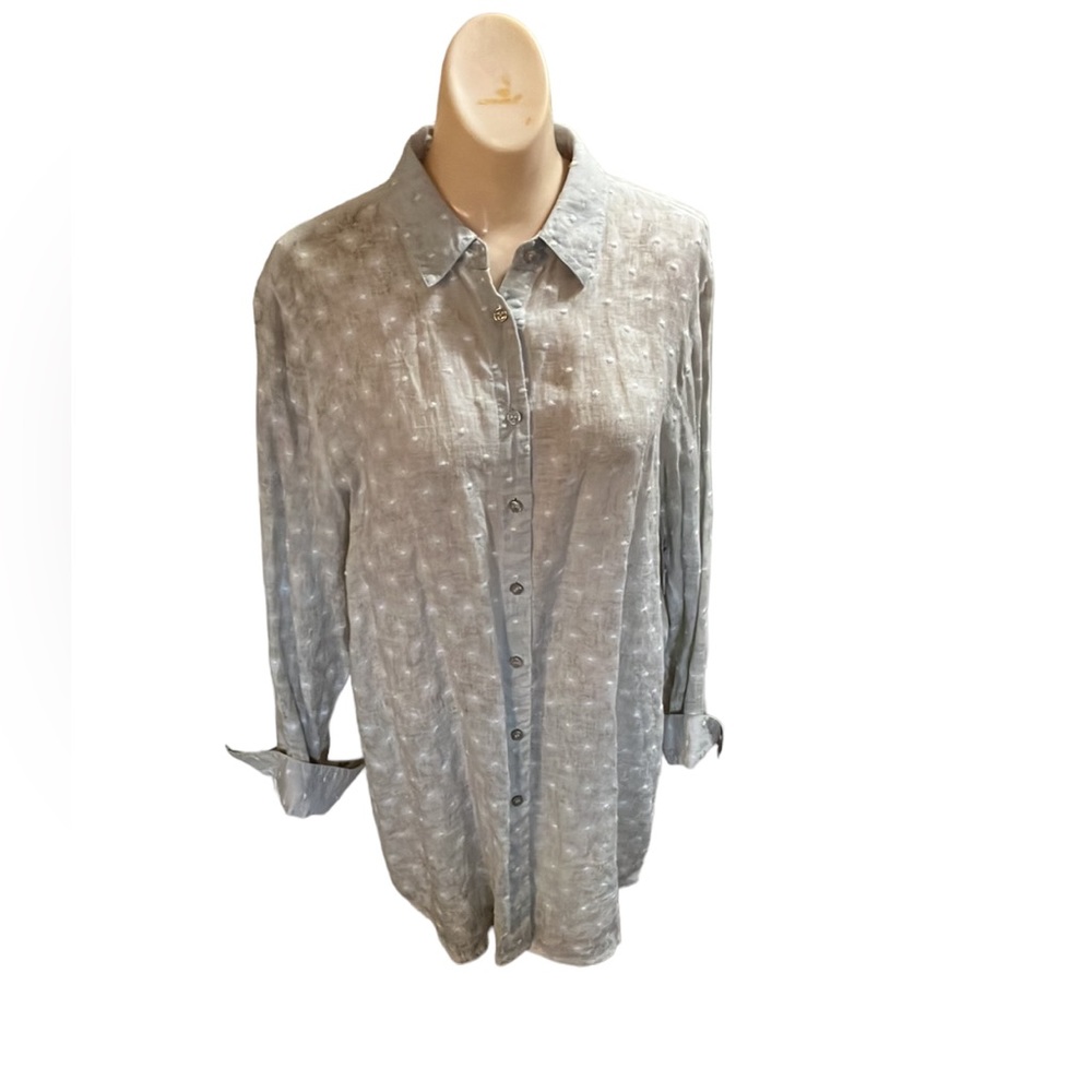 Soft Surroundings Linen Cotton Blouse Size M